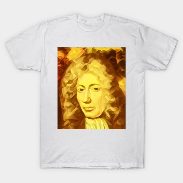 Robert Boyle Golden Portrait | Robert Boyle Artwork 7 T-Shirt by JustLit